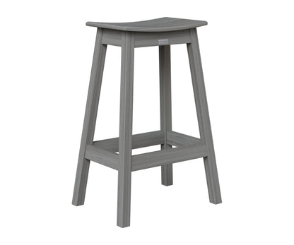 Berlin Gardens Saddle Bar Stool in Driftwood Gray