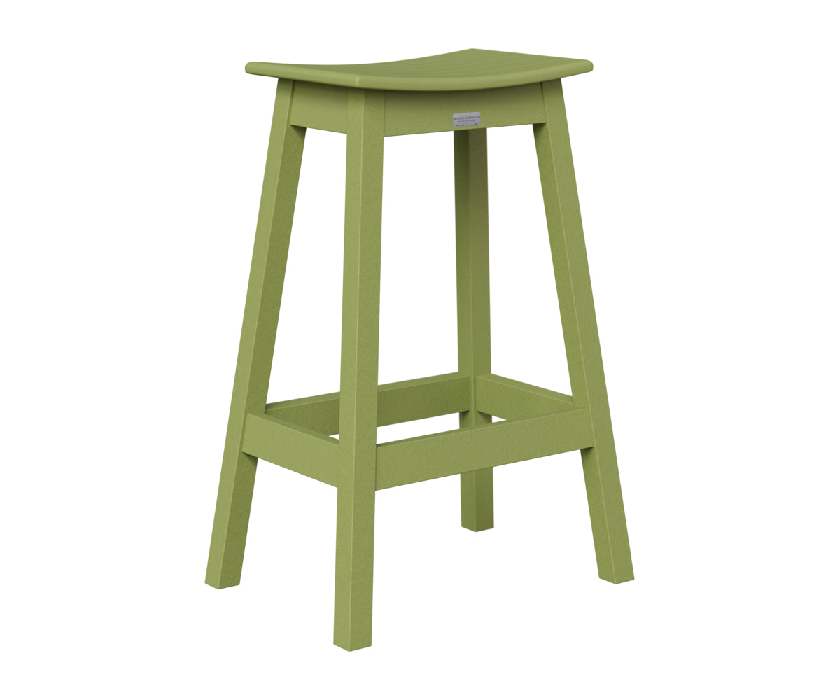 Berlin Gardens Saddle Bar Stool in Kiwi Green