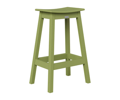 Berlin Gardens Saddle Bar Stool in Kiwi Green