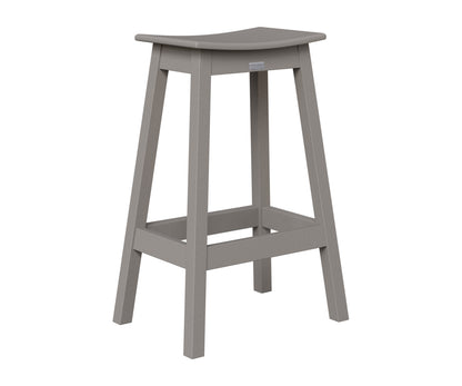 Berlin Gardens Saddle Bar Stool in Light Gray