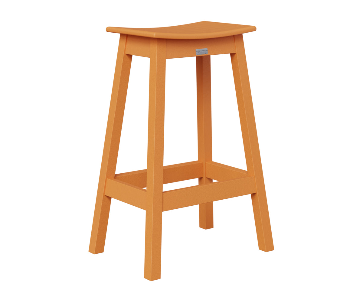 Berlin Gardens Saddle Bar Stool in Mango Orange