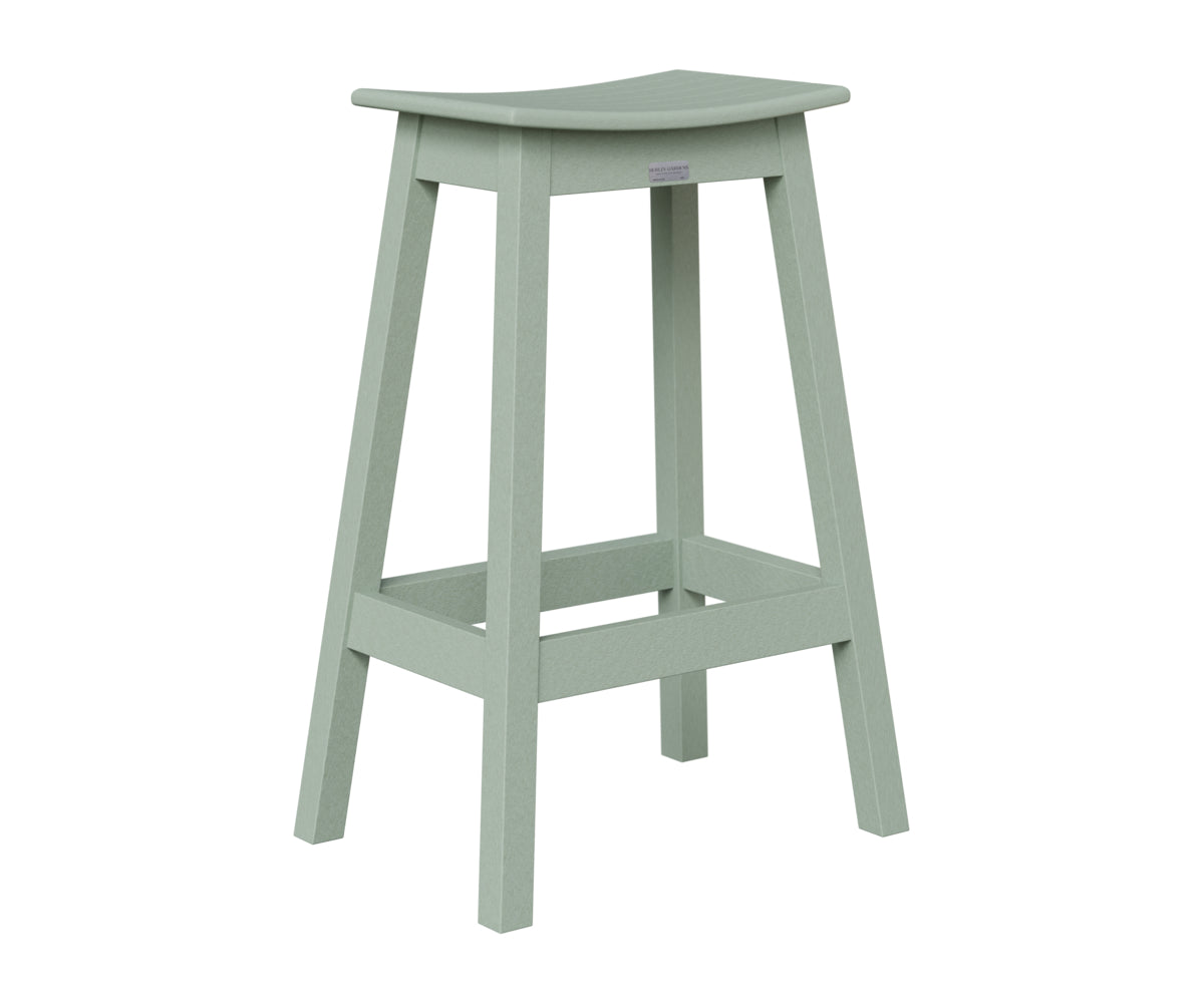 Berlin Gardens Saddle Bar Stool in Sea Foam