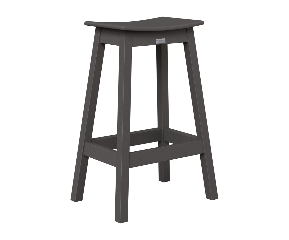 Berlin Gardens Saddle Bar Stool in Smoke Gray
