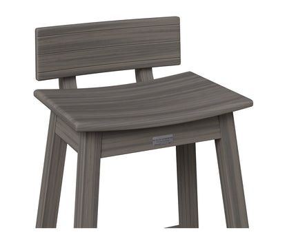Berlin Gardens Saddle Stool Back Kit in Coastal Gray