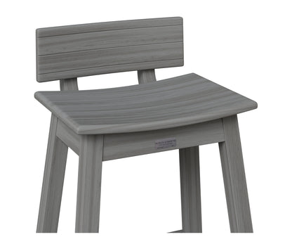 Berlin Gardens Saddle Stool Back Kit in Driftwood Gray