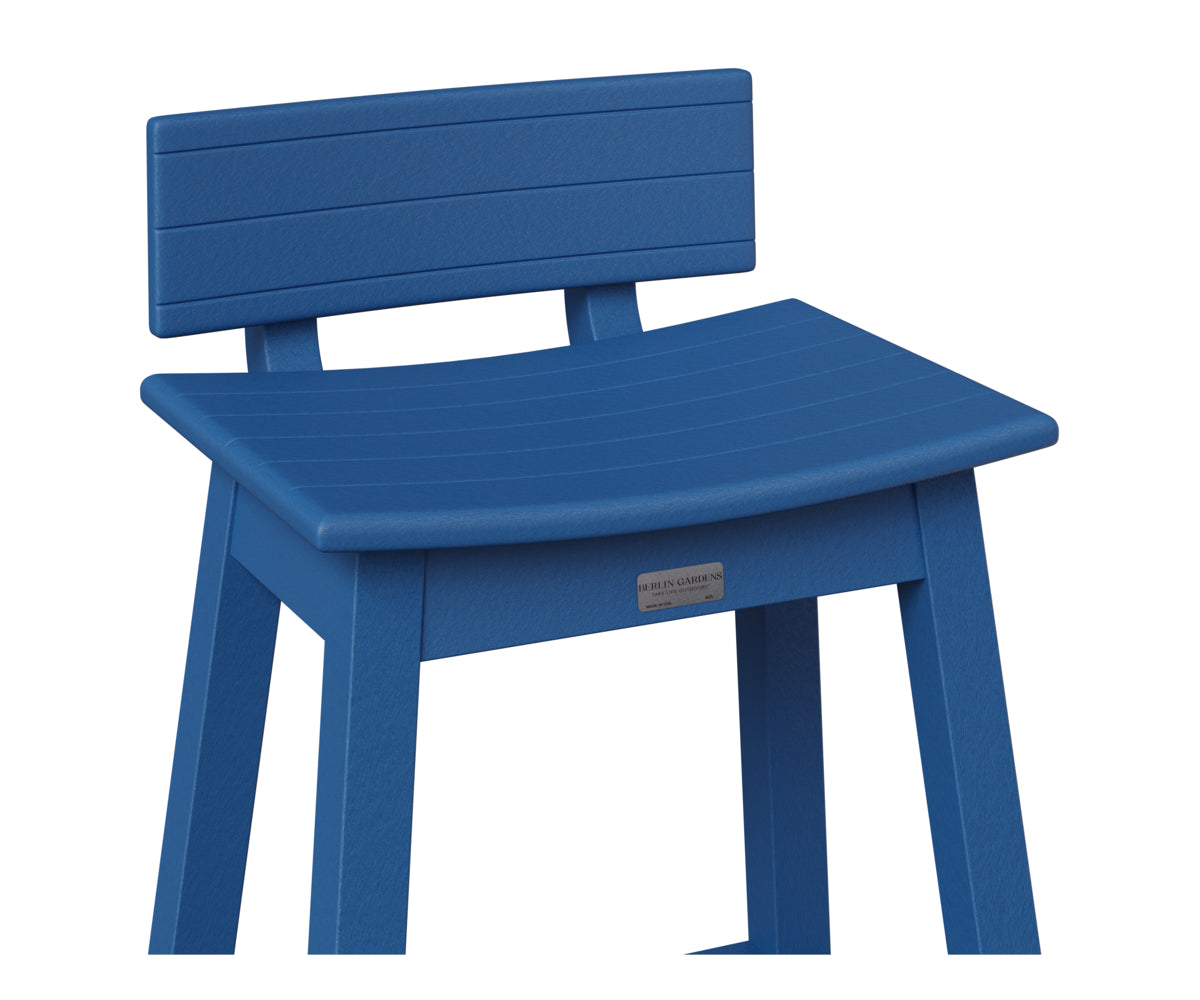 Berlin Gardens Saddle Stool Back Kit in Pacific Blue