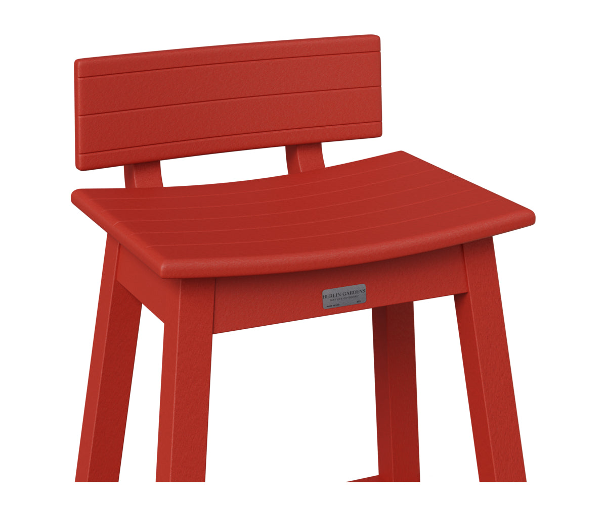 Berlin Gardens Saddle Stool Back Kit in Scarlet Red