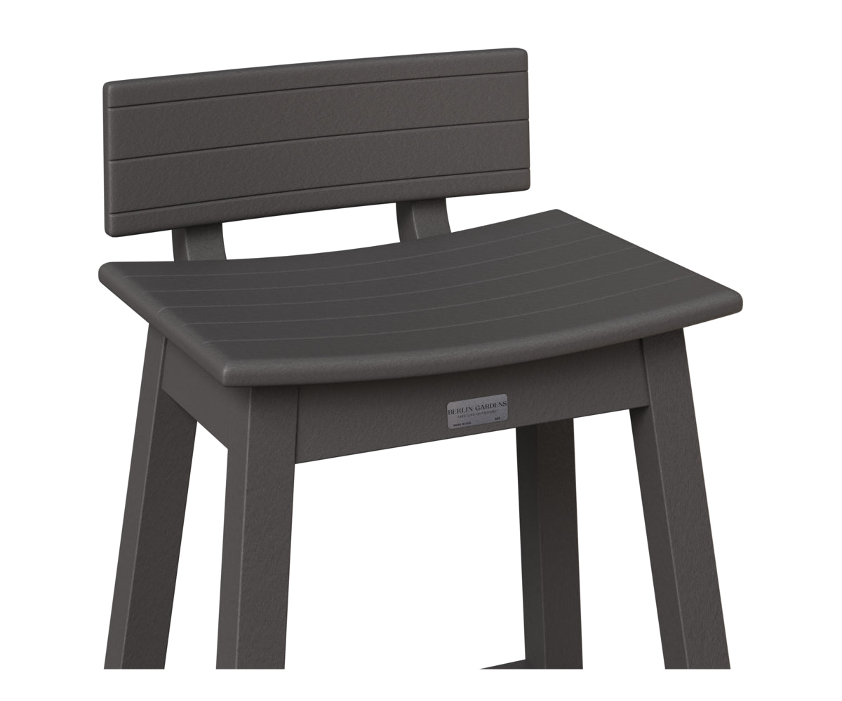 Berlin Gardens Saddle Stool Back Kit in Smoke Gray