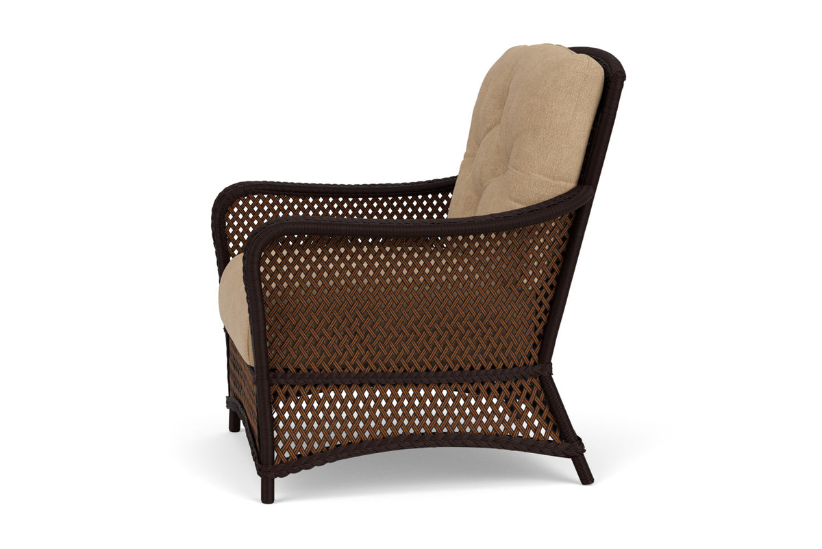 Lloyd Flanders Grand Traverse Lounge Chair with Hayden Sand fabric, view 9