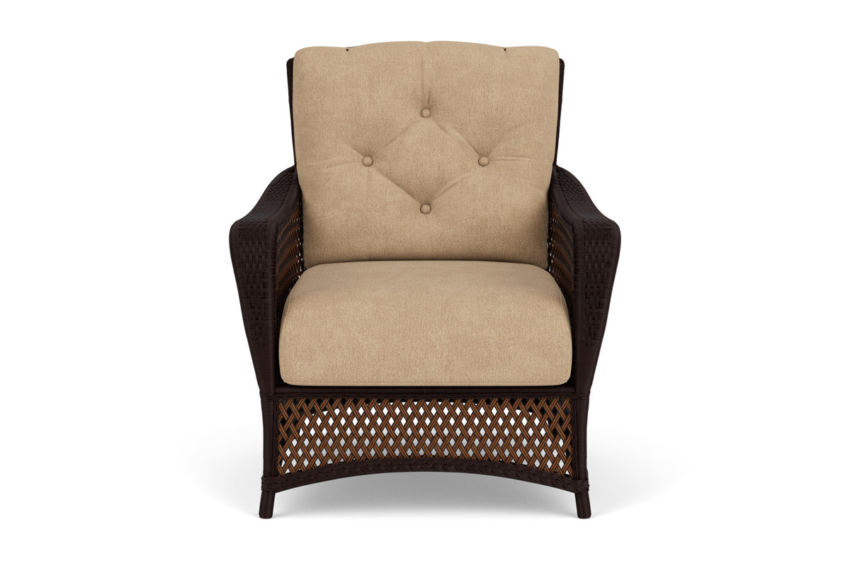 Lloyd Flanders Grand Traverse Lounge Chair with Hayden Sand fabric
