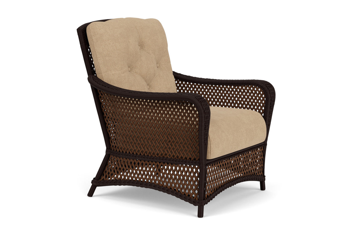 Lloyd Flanders Grand Traverse Lounge Chair with Hayden Sand fabric, view 3