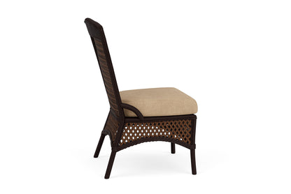 Lloyd Flanders Grand Traverse Armless Dining Chair with Hayden Sand fabric, view 5