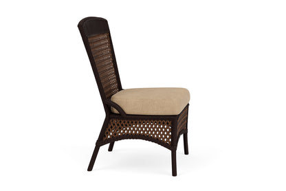 Lloyd Flanders Grand Traverse Armless Dining Chair with Hayden Sand fabric, view 4