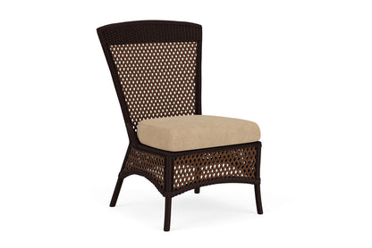 Lloyd Flanders Grand Traverse Armless Dining Chair with Hayden Sand fabric, view 2