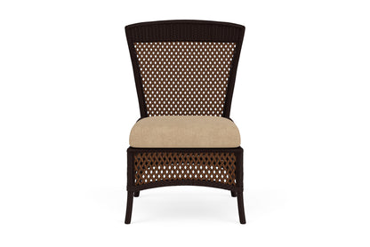 Lloyd Flanders Grand Traverse Armless Dining Chair with Hayden Sand fabric