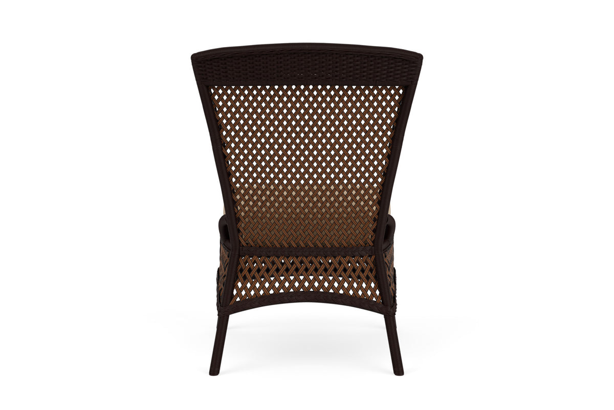 Lloyd Flanders Grand Traverse Armless Dining Chair with Hayden Sand fabric, view 7