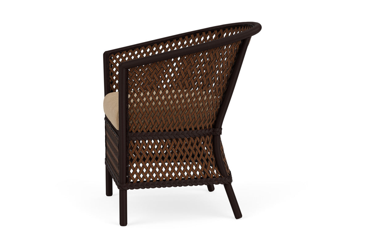 Lloyd Flanders Grand Traverse Barrel Dining Chair with Hayden Sand fabric, view 9
