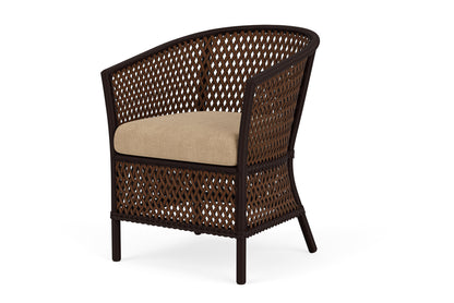 Lloyd Flanders Grand Traverse Barrel Dining Chair with Hayden Sand fabric, view 10