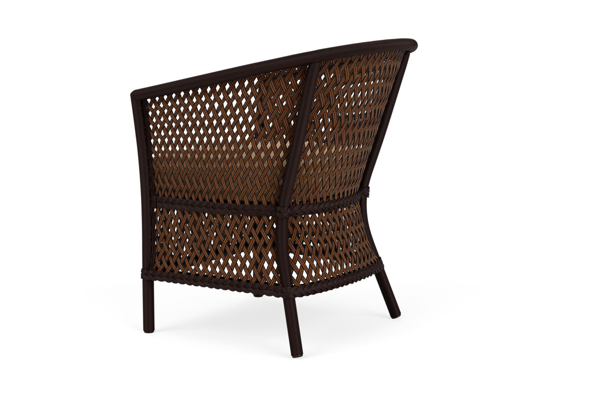 Lloyd Flanders Grand Traverse Barrel Dining Chair with Hayden Sand fabric, view 8