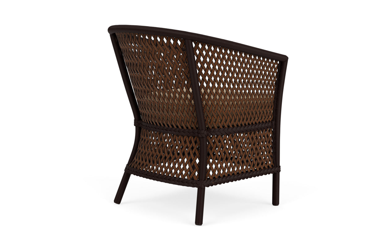 Lloyd Flanders Grand Traverse Barrel Dining Chair with Hayden Sand fabric, view 6