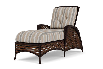 Lloyd Flanders Grand Traverse Chaise with Hayden Sand fabric, view 10