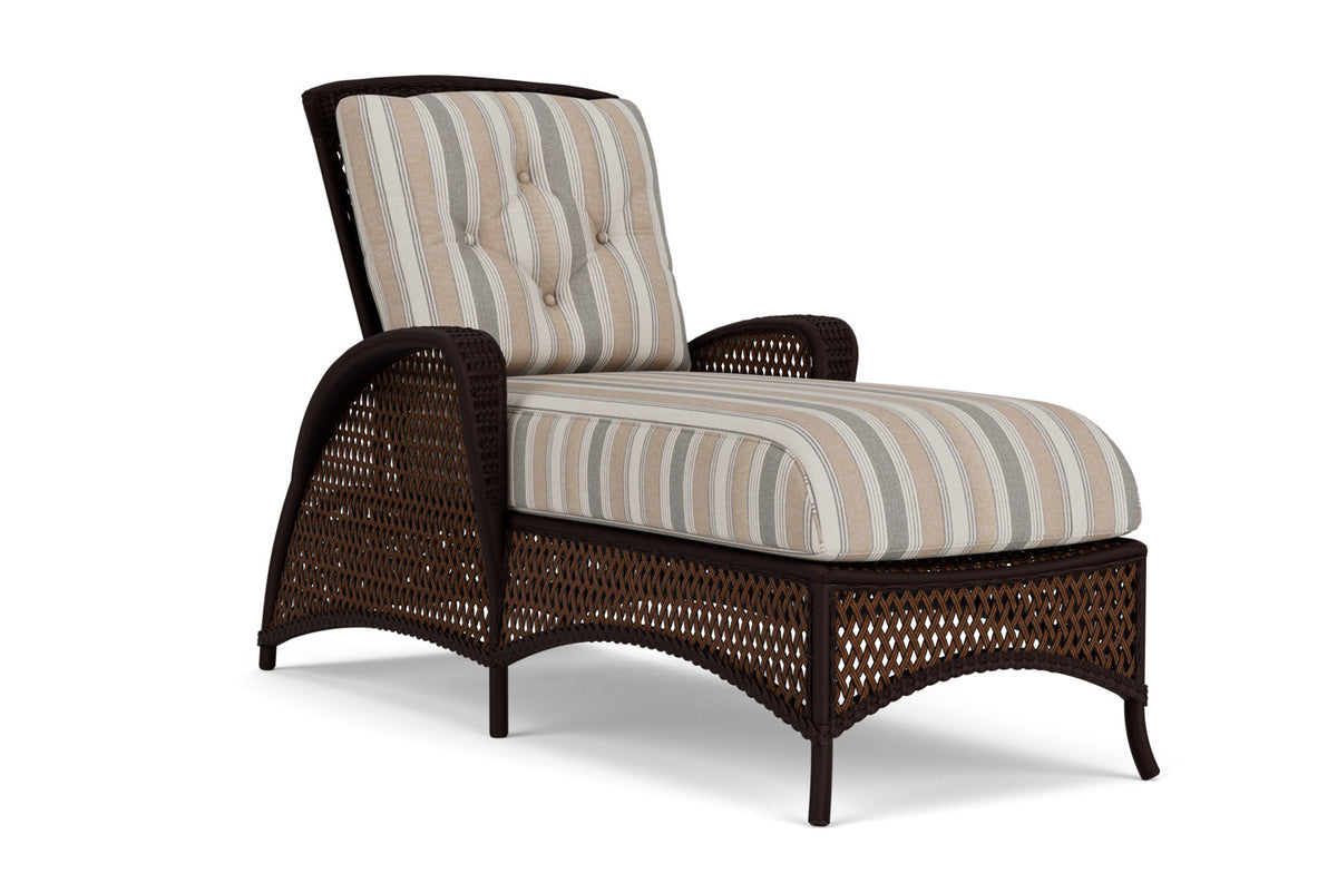 Lloyd Flanders Grand Traverse Chaise with Hayden Sand fabric, view 2