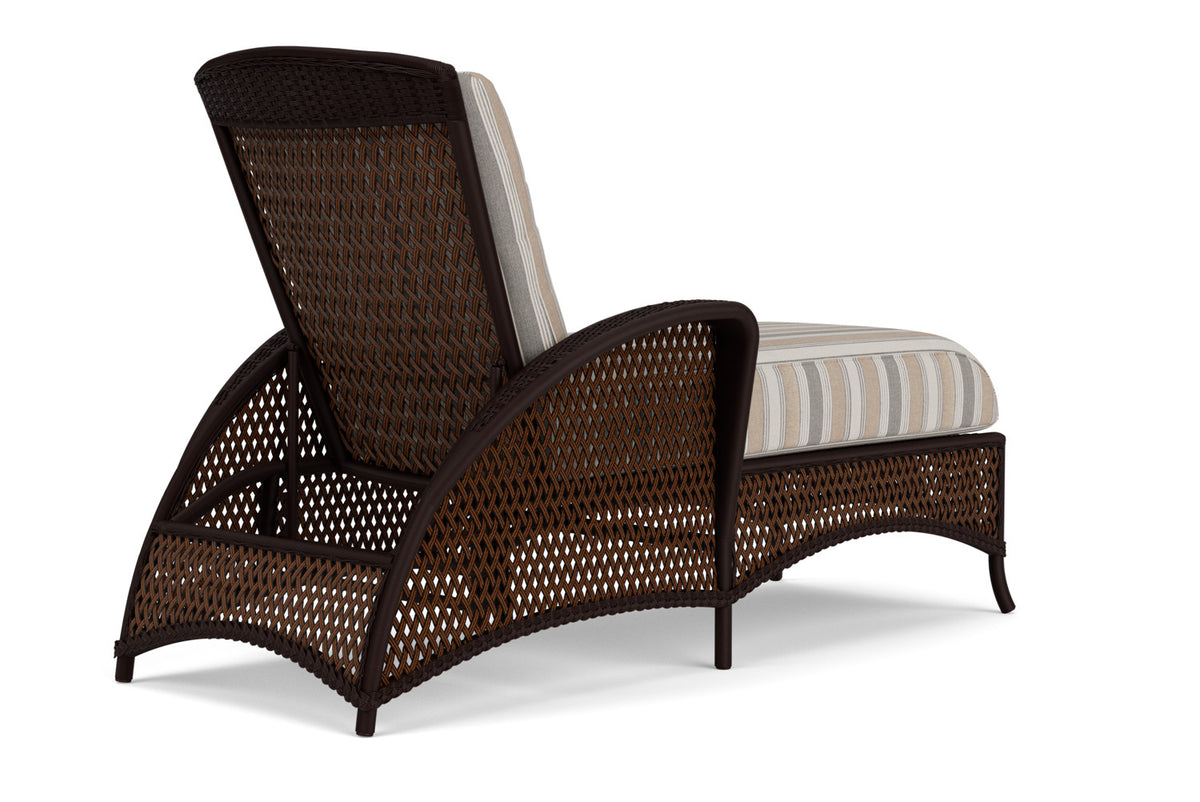 Lloyd Flanders Grand Traverse Chaise with Hayden Sand fabric, view 6