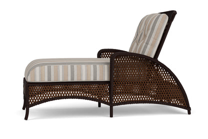 Lloyd Flanders Grand Traverse Chaise with Hayden Sand fabric, view 9
