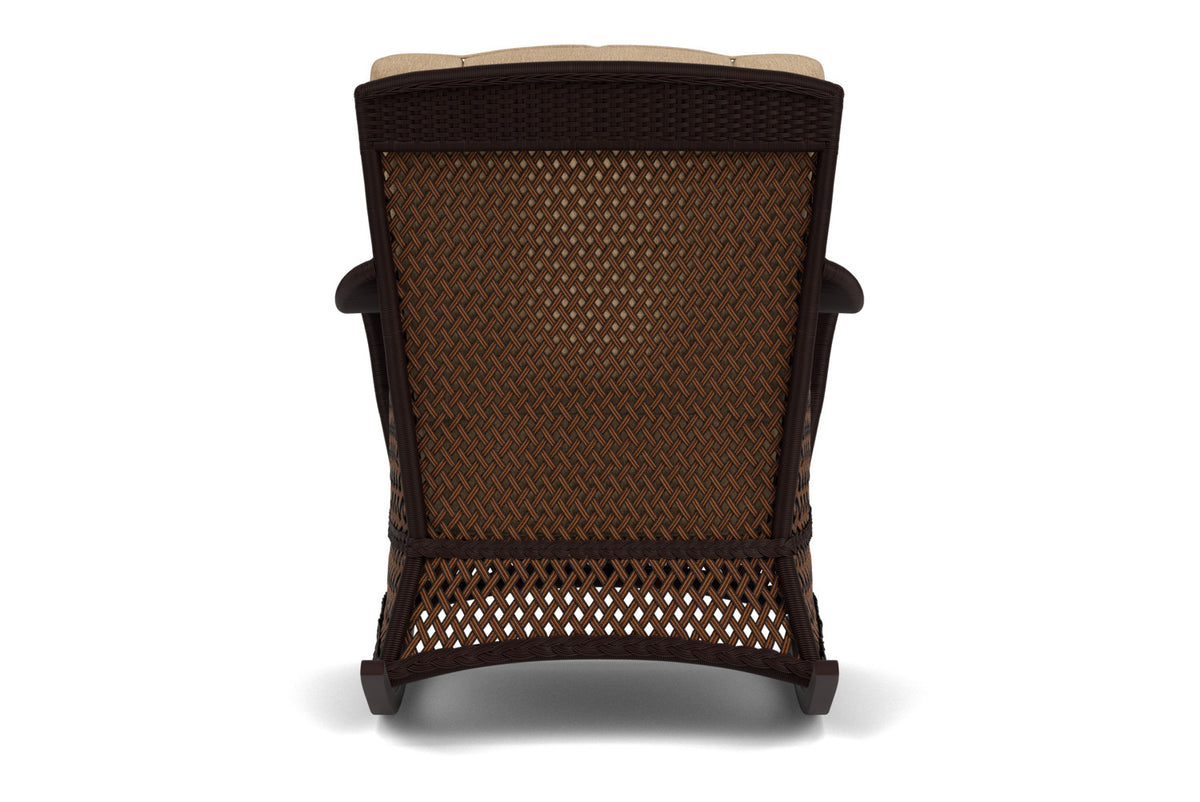 Lloyd Flanders Grand Traverse Lounge Rocker with Hayden Sand fabric, view 7