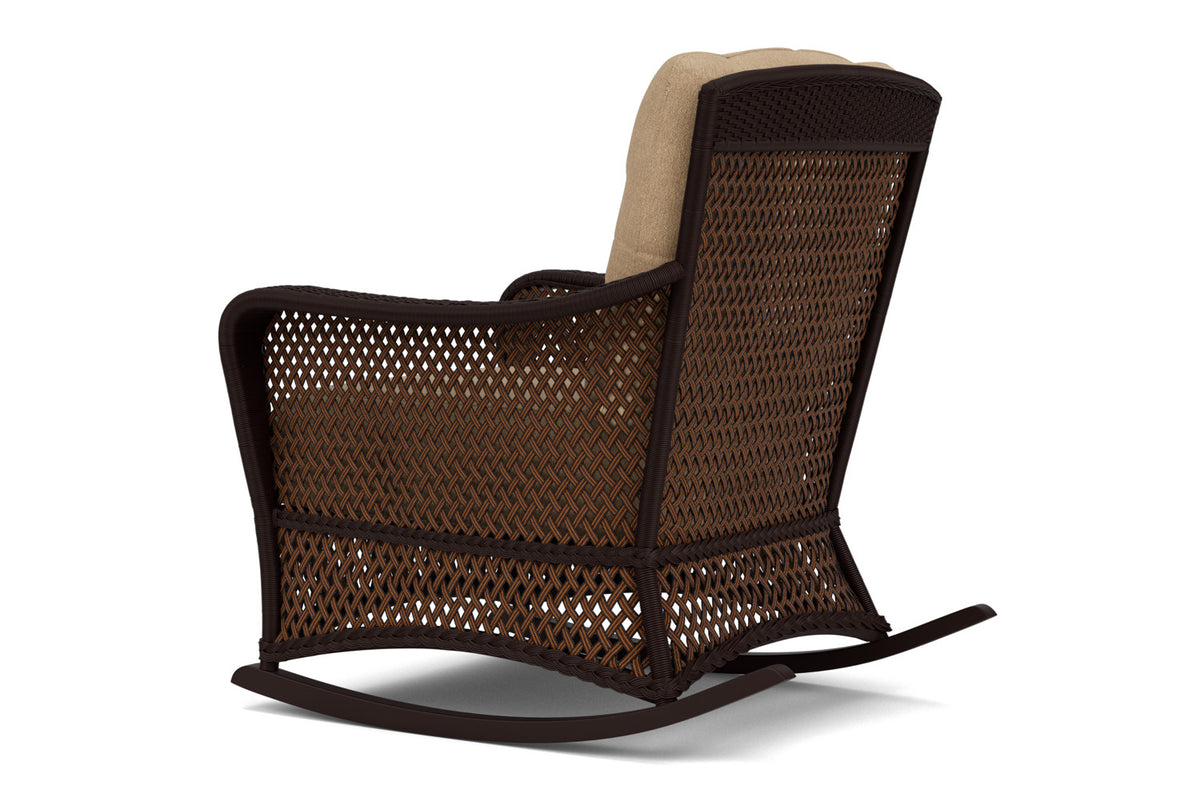 Lloyd Flanders Grand Traverse Lounge Rocker with Hayden Sand fabric, view 8
