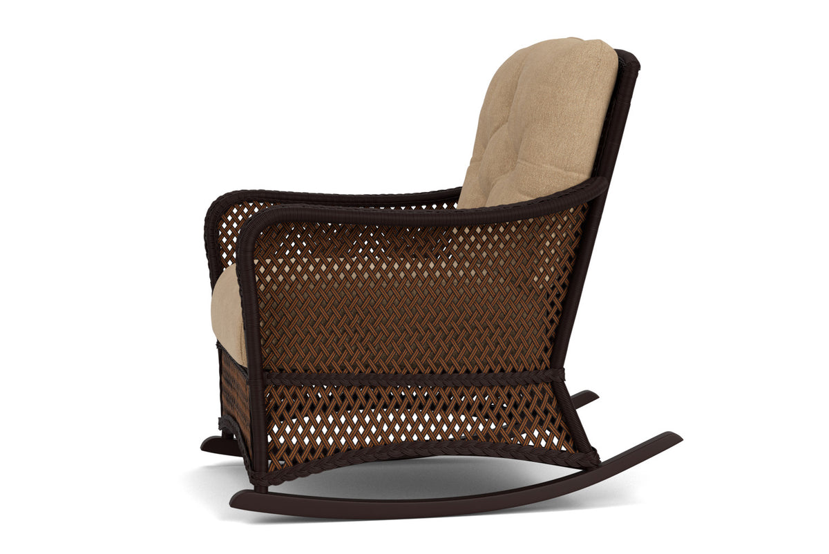 Lloyd Flanders Grand Traverse Lounge Rocker with Hayden Sand fabric, view 9
