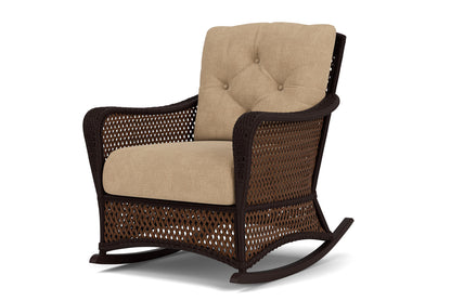 Lloyd Flanders Grand Traverse Lounge Rocker with Hayden Sand fabric, view 10