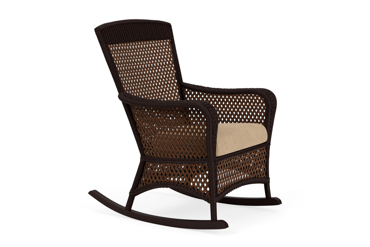 Lloyd Flanders Grand Traverse Porch Rocker with Hayden Sand fabric, view 3