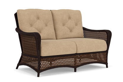 Lloyd Flanders Grand Traverse Loveseat with Hayden Sand fabric, view 2