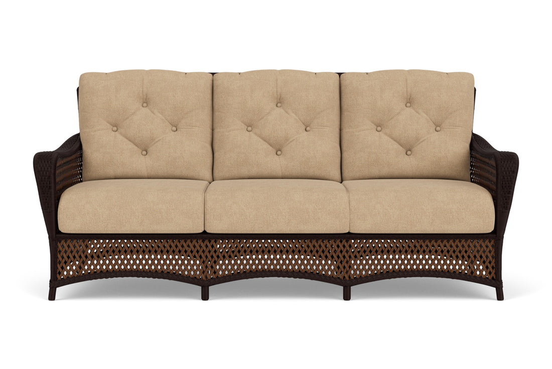 Lloyd Flanders Grand Traverse Sofa with Hayden Sand fabric