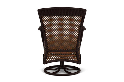 Lloyd Flanders Grand Traverse Swivel Dining Armchair with Hayden Sand fabric, view 7