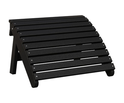 Berlin Gardens Folding Adirondack Footstool in Black