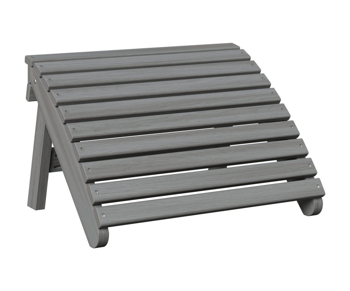 Berlin Gardens Folding Adirondack Footstool in Driftwood Gray