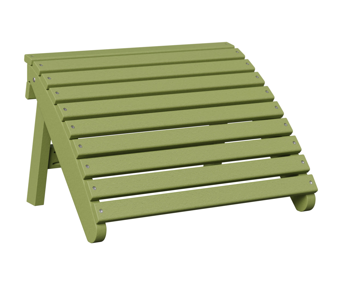 Berlin Gardens Folding Adirondack Footstool in Kiwi Green