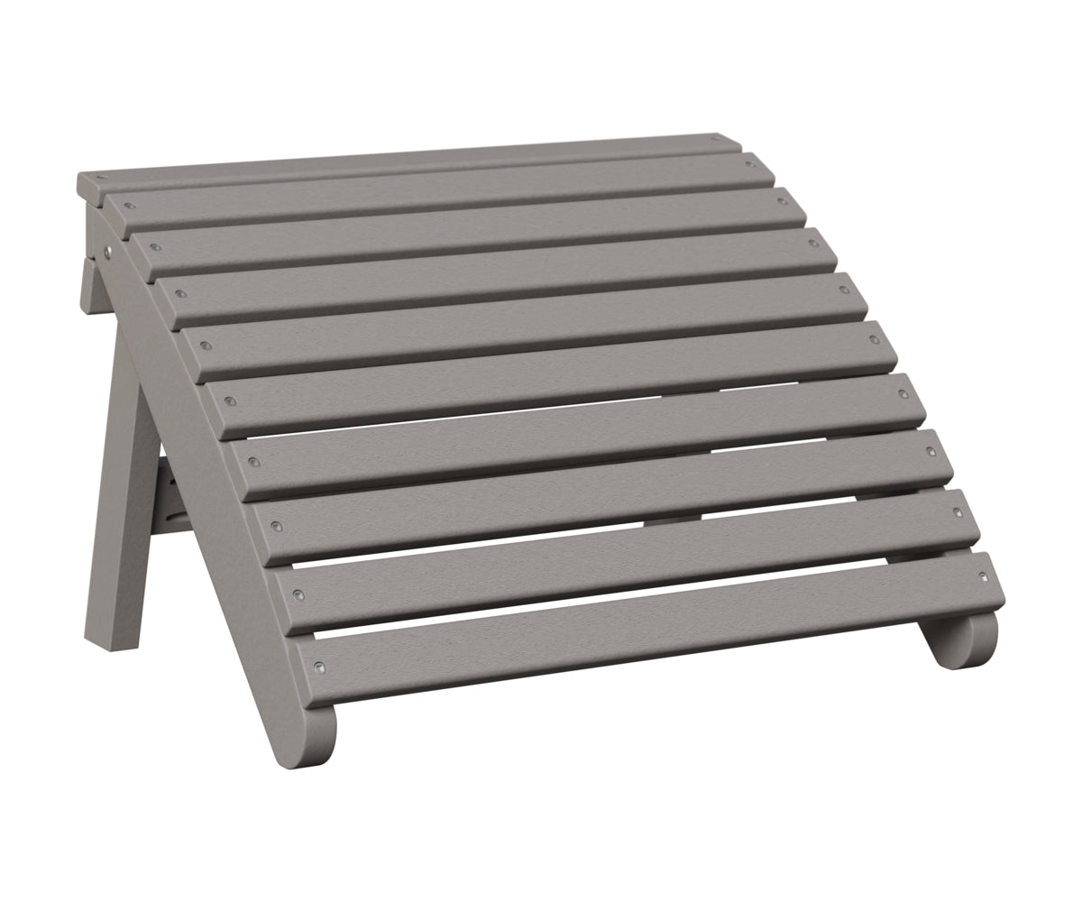 Berlin Gardens Folding Adirondack Footstool in Light Gray