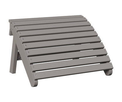 Berlin Gardens Folding Adirondack Footstool in Light Gray
