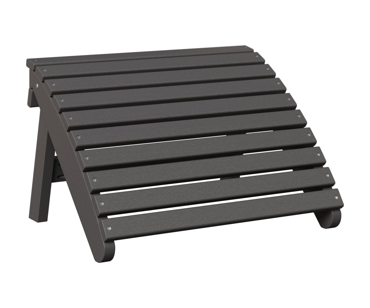 Berlin Gardens Folding Adirondack Footstool in Smoke Gray