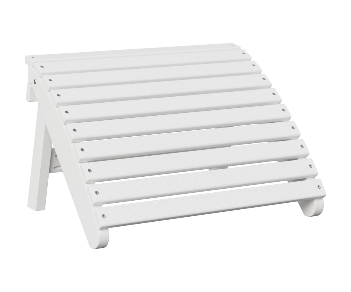 Berlin Gardens Folding Adirondack Footstool in White