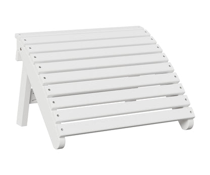 Berlin Gardens Folding Adirondack Footstool in White