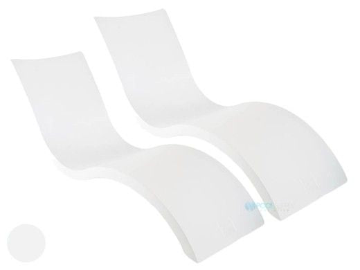 Ledge Lounger Signature Collection 2 Piece Chaise Bundle | White | LL-SG-C-W