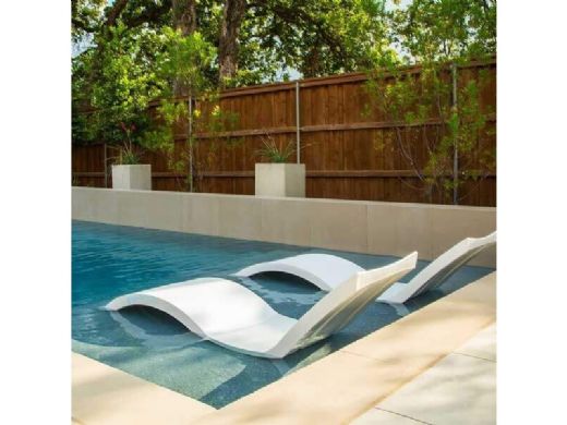 Ledge Lounger Signature Collection 2 Piece Chaise Bundle | White | LL-SG-C-W