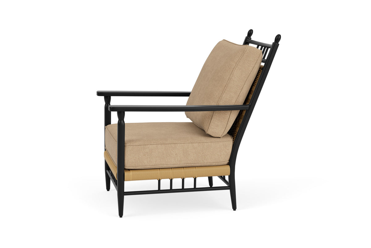 Lloyd Flanders Low Country Lounge Chair with Hayden Sand fabric, view 9