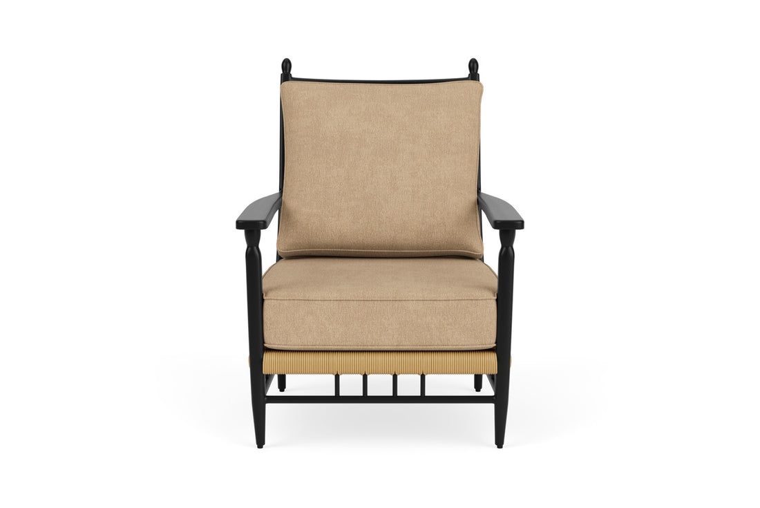 Lloyd Flanders Low Country Lounge Chair with Hayden Sand fabric