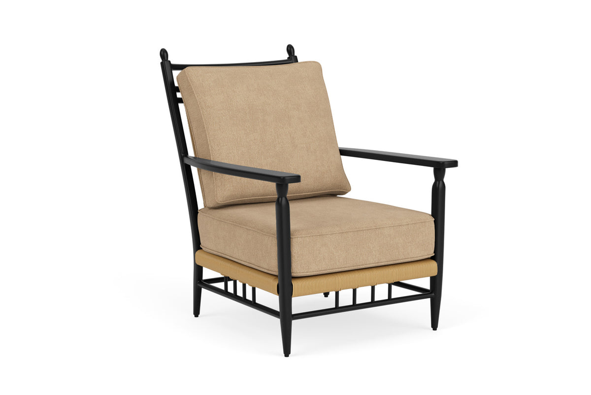 Lloyd Flanders Low Country Lounge Chair with Hayden Sand fabric, view 2