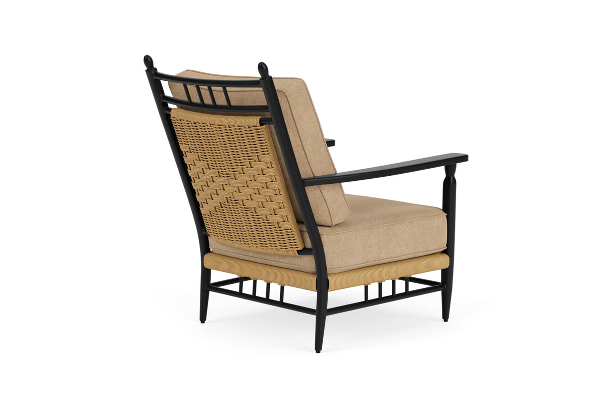 Lloyd Flanders Low Country Lounge Chair with Hayden Sand fabric, view 6